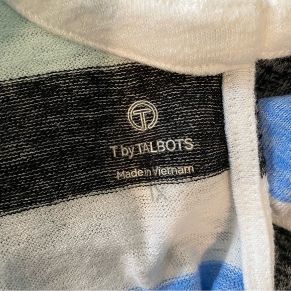 T by Talbots long sleeved striped t shirt with cut out back detail - Picture 7 of 9